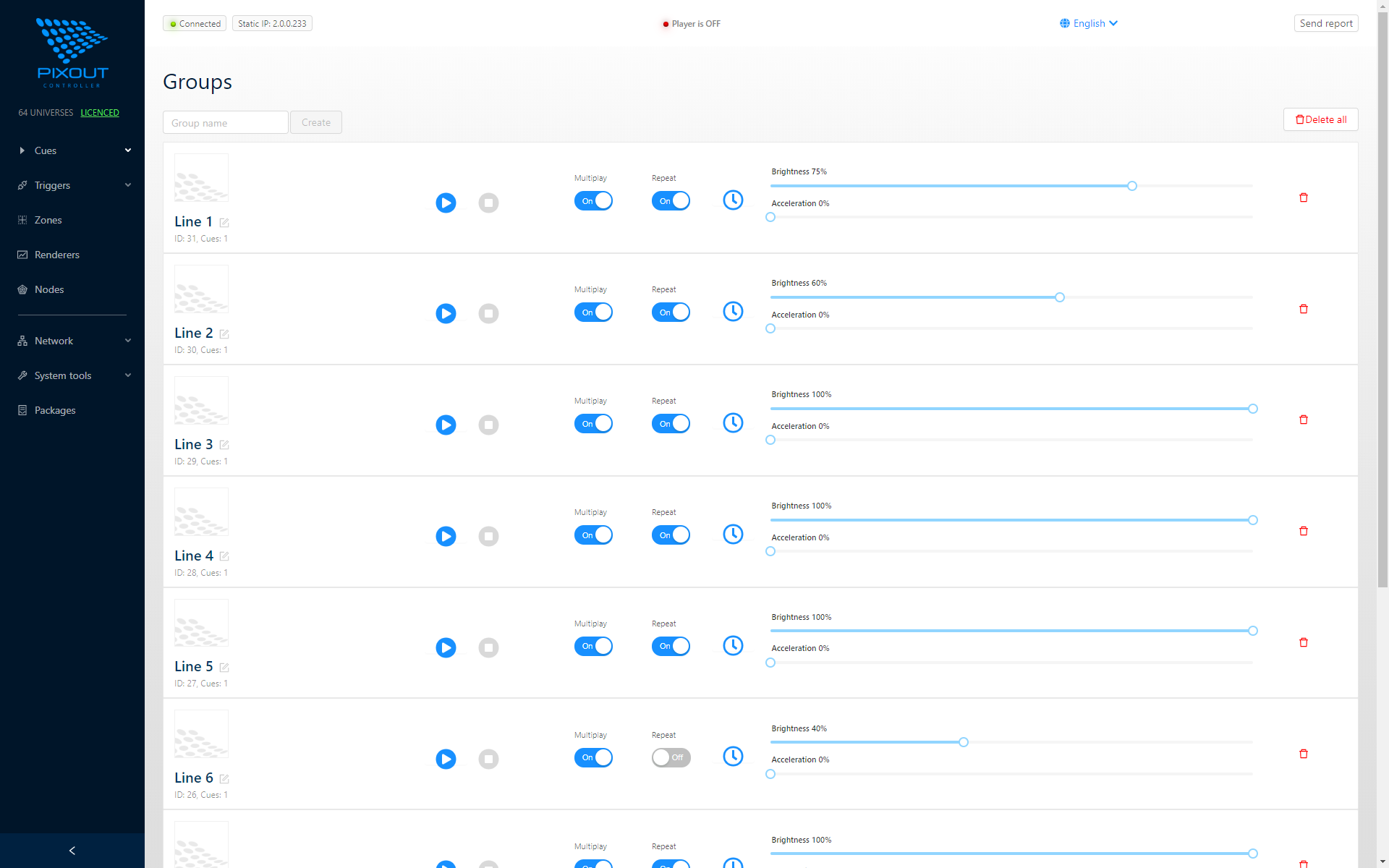 Admin control panel