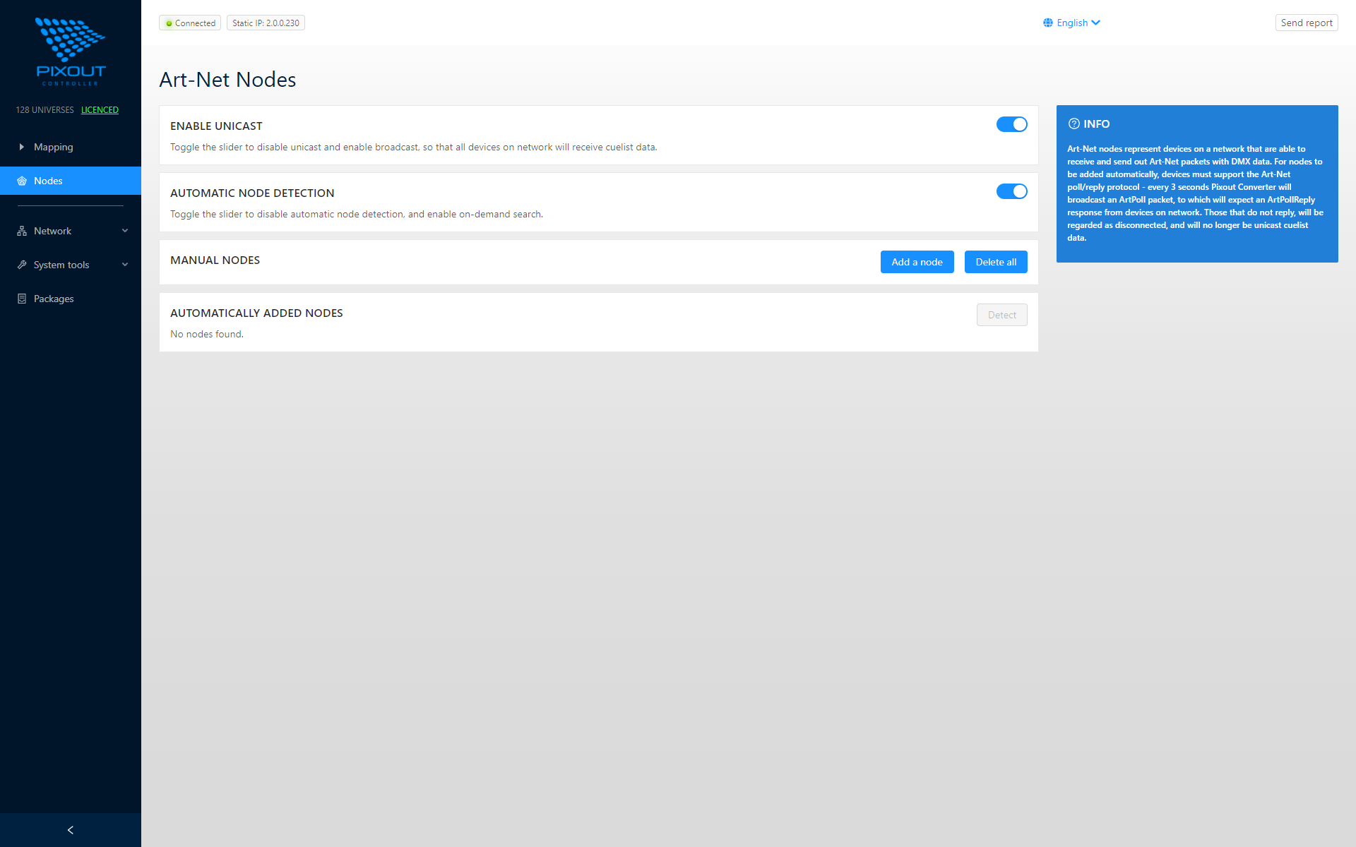 Art-Net Nodes page